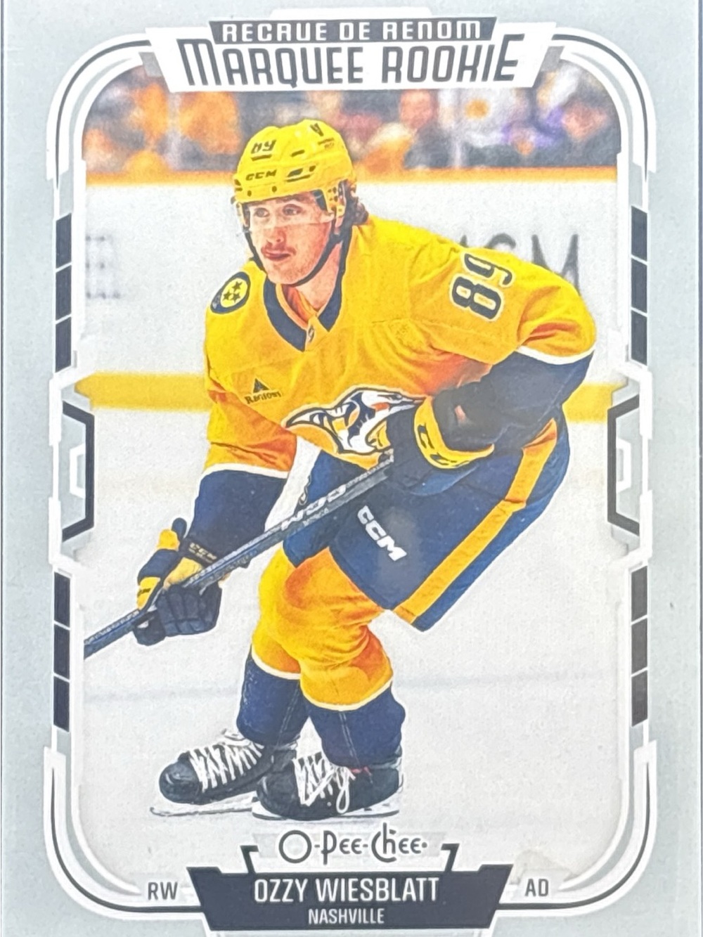 O-Pee-Chee Marquee Rookie Trading Card - Ozzy Wiesblatt